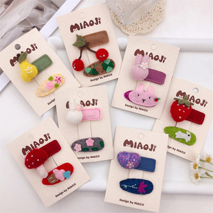 秋冬小清新女童宝宝bb夹彩色卡通儿童发夹甜美小女孩发饰发卡