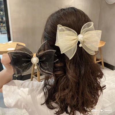 法式风吊坠金线顶夹珍珠水钻