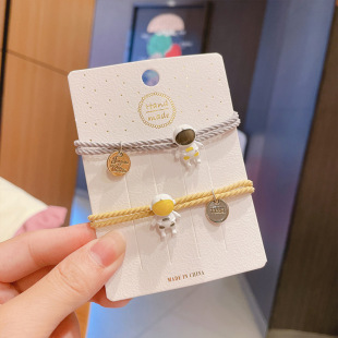 太空人情侣手链相吸磁铁小皮筋女夏闺蜜手绳女生ins小众设计手饰