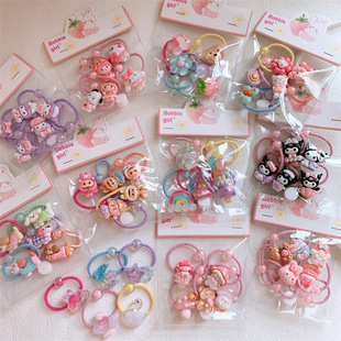 新款 儿童可爱卡通动物发圈女童扎头发皮筋发绳宝宝不伤发头绳发饰