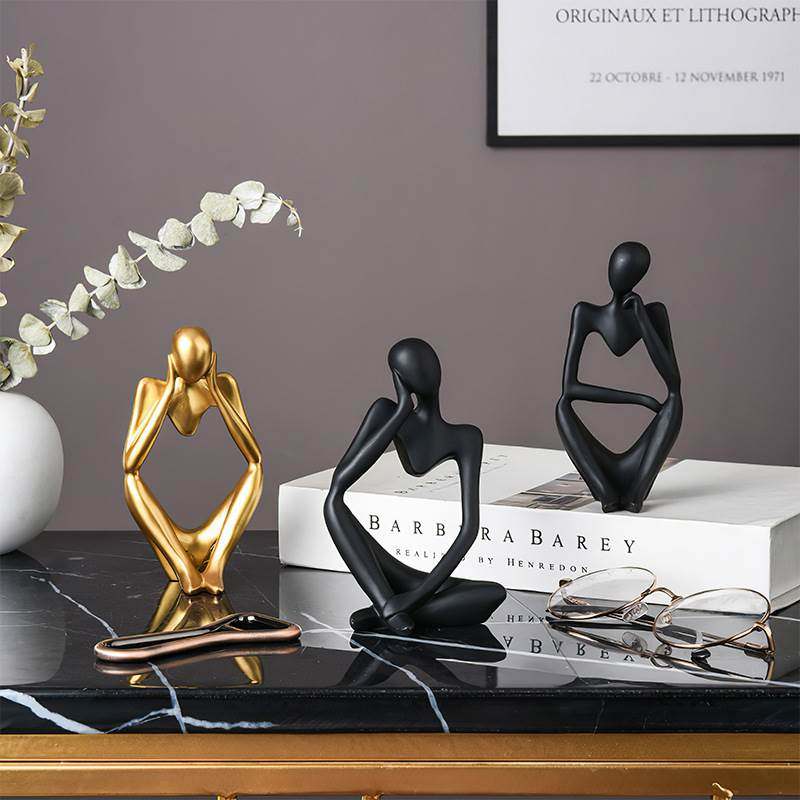 简约现代ins小众抽象人物思想者艺术摆件客厅电视酒柜家居装饰品