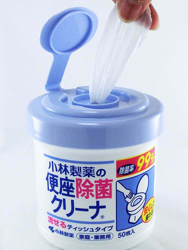 日本小林制药擦马桶消毒湿巾坐便器除菌一次性厕所清洁筒装湿纸巾