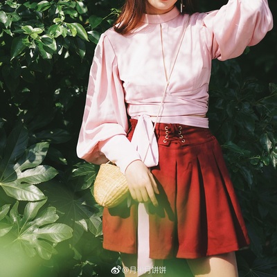 上衣澳洲宫廷风灯笼收腰绑带