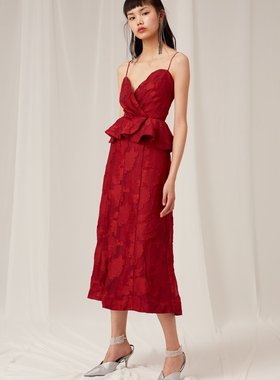 国现-澳洲Keepsake 新款吊带高腰修身鱼尾长气质年会小礼服连衣裙