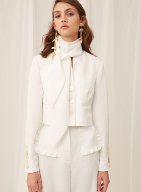 国现-澳洲Keepsake新品时尚简洁优雅气质口袋装饰短款白色西装