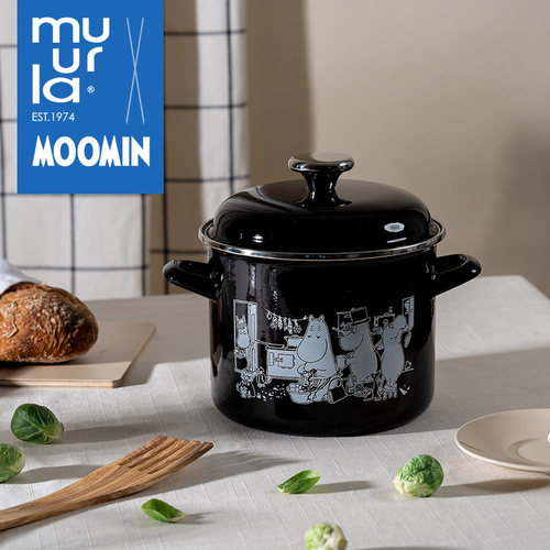 芬兰muurla姆明厨房系列珐琅炖锅