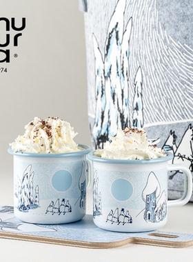 芬兰muurla snowy valley雪中姆明谷moomin搪瓷杯收纳篮蜡烛砧板