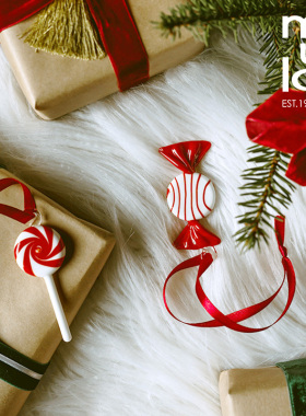 muurla 圣诞挂饰芬兰姆明圣诞玻璃球糖果装饰创意礼品北欧