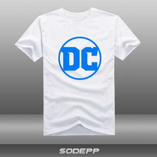 夏装 全棉短袖 DC漫画2016新标志LOGO我是DC粉T恤衫 圆领 SODEPP