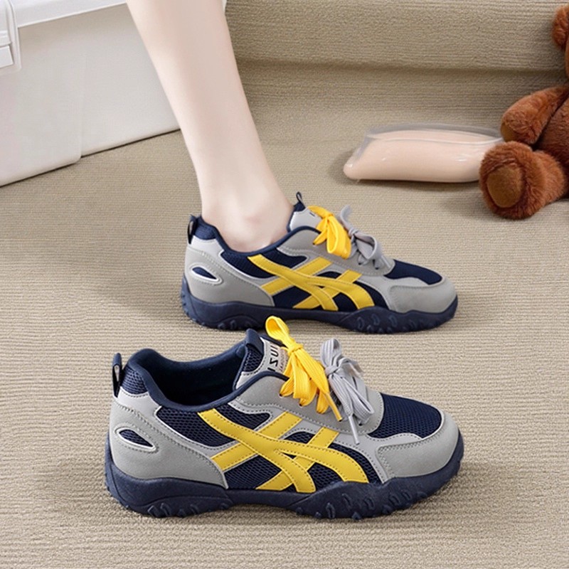 秋季内增高显脚小网面轻便运动鞋