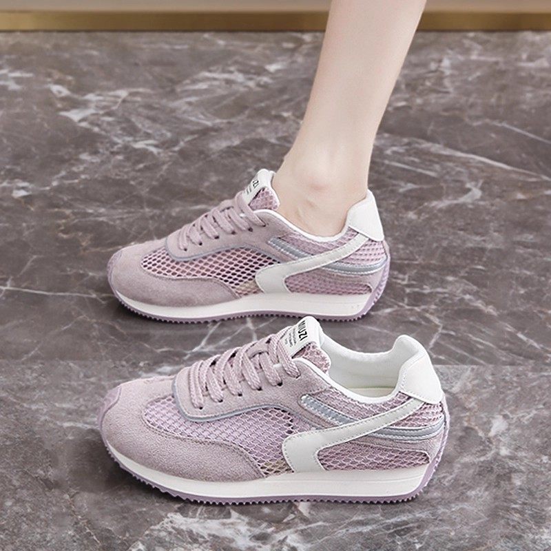 女鞋2025新款秋季网面轻便运动阿甘鞋显脚小跑步减震百搭旅游爆款