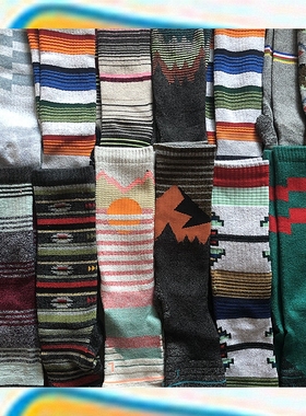 SOCK DAD 户外保暖袜子 条纹滑雪 滑板 羊毛袜 男女款