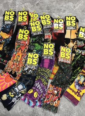 SOCK DAD美潮设计款涂鸦艺术长袜小众复古嘻哈男女联名薄款袜