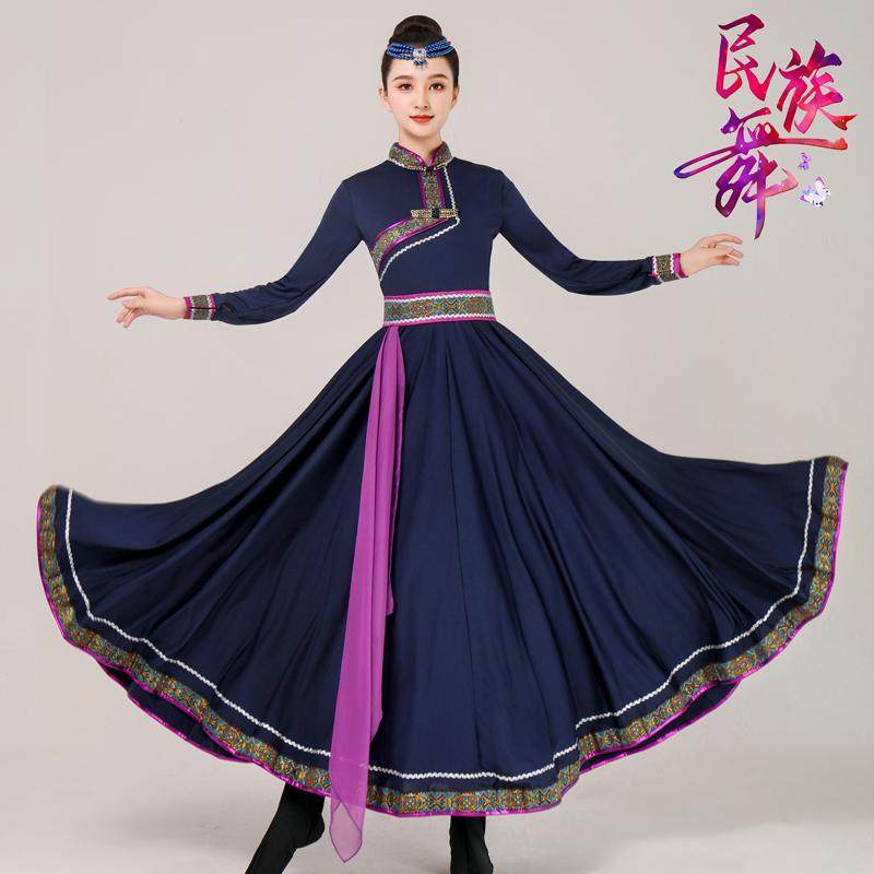 蒙古舞蹈演出服女民族服装
