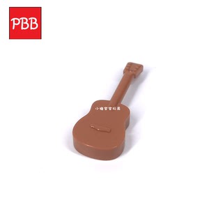 小积木颗粒古典民谣木吉他25975零件MOC人仔用品手持乐器演奏道具