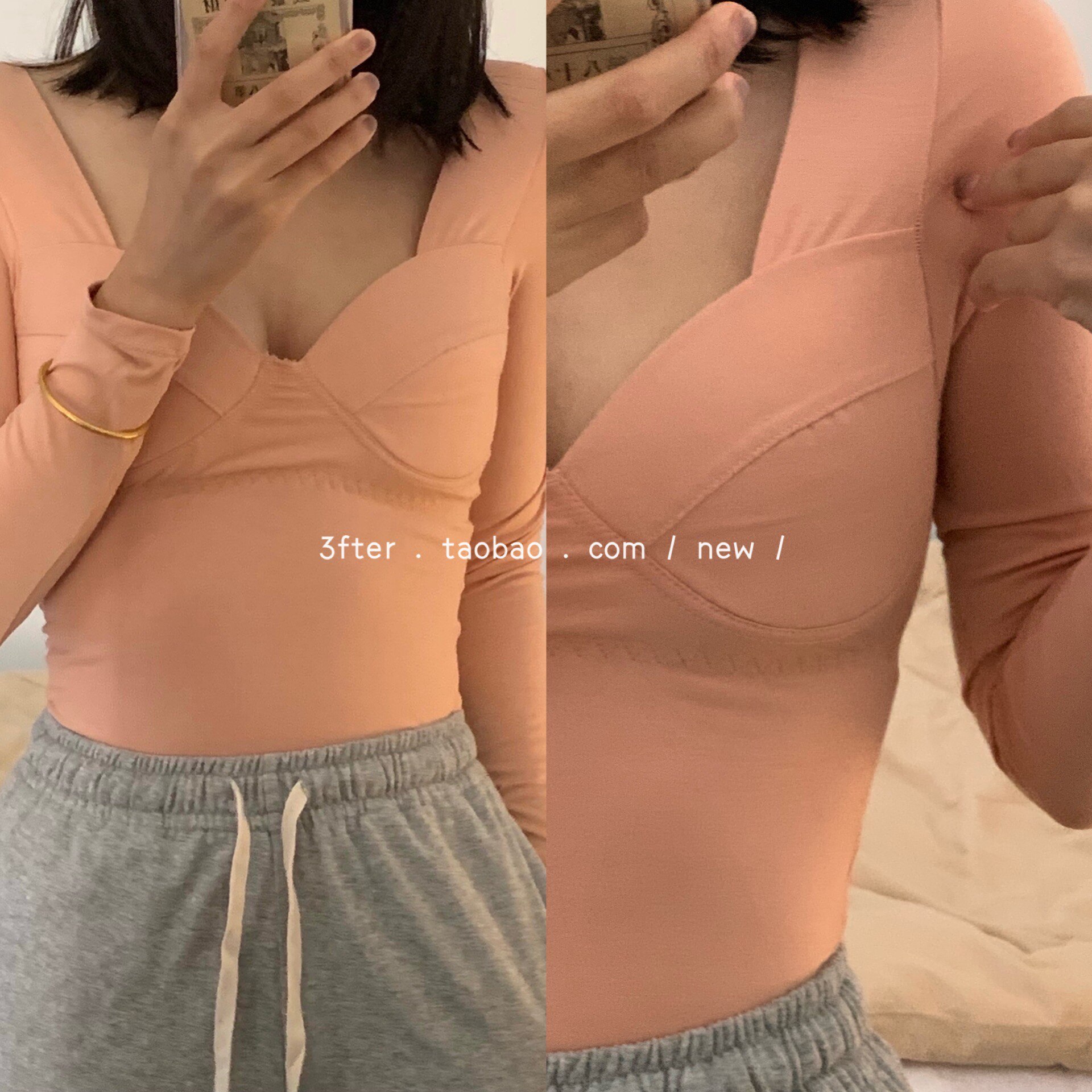 멋스러운 가을 옷|겨울 여아를 위한 보온 속옷[가슴 패드 내장 슬리밍 온열 상의 여성용 하의 셔츠]