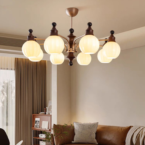 法式中古风实木客厅吊灯套餐