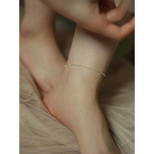 LEMON 小众定制满天星璀璨美产14K包金奥地利进口施家水晶脚链