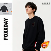 FOXXDAY彩条狗·美式 复古圆领小众潮牌休闲卫衣简约高级气质