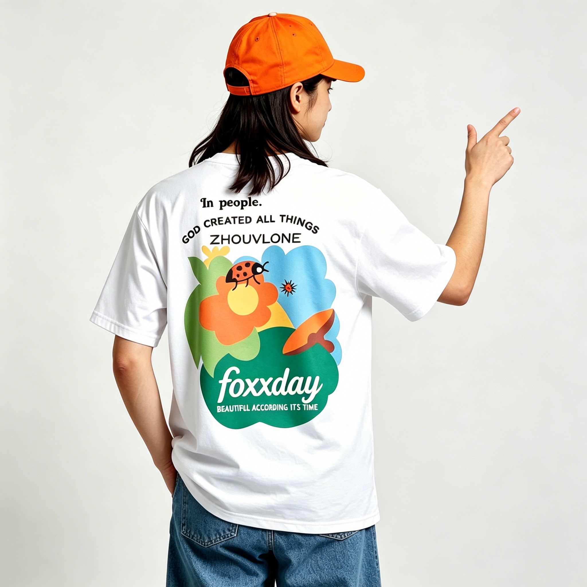 FOXXDAY【花卉瓢虫】潮流T恤