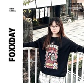 FOXXDAY国货时代·原创小众国潮原创趣味圆领加绒卫衣休闲百搭