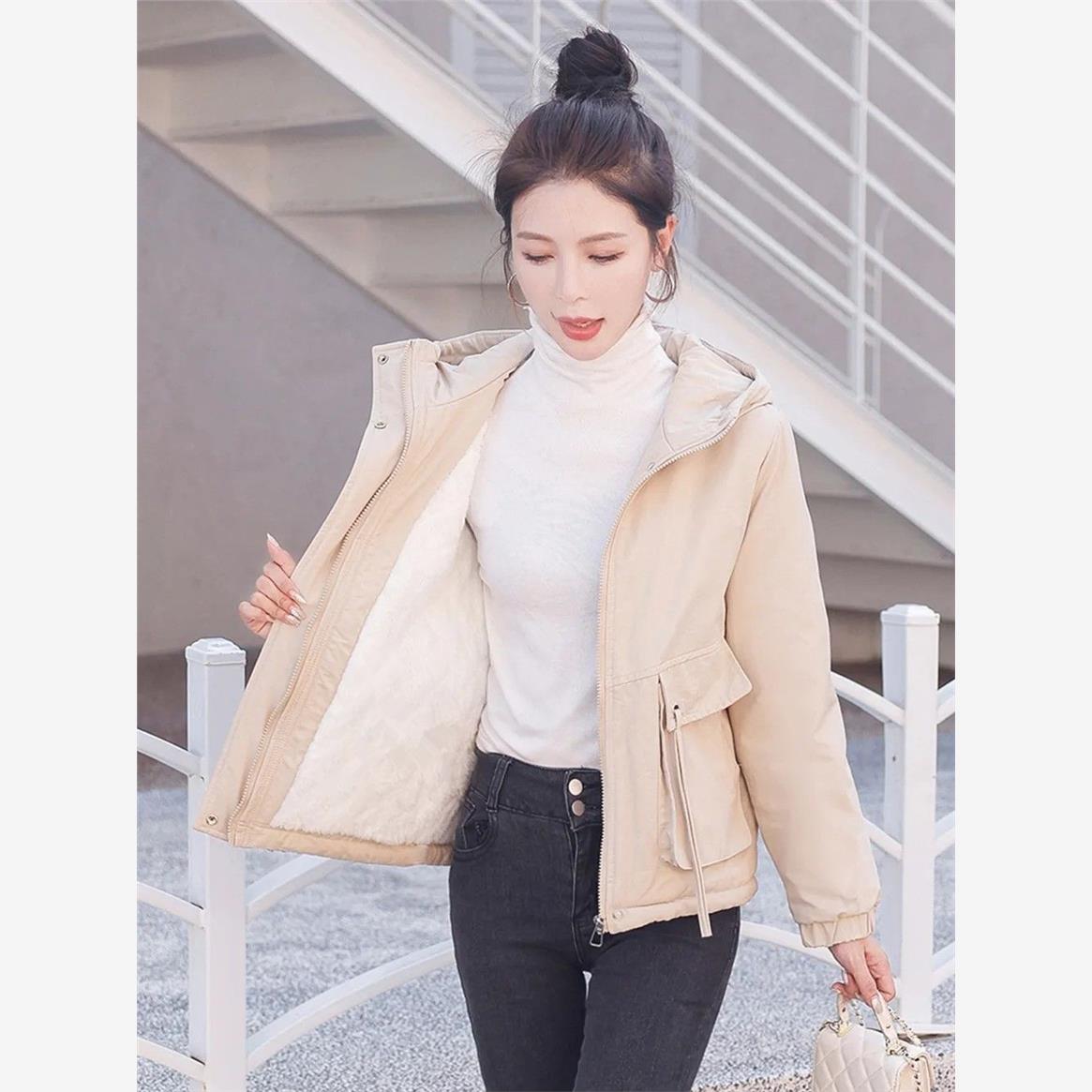 女士棉衣冬季新款修身加