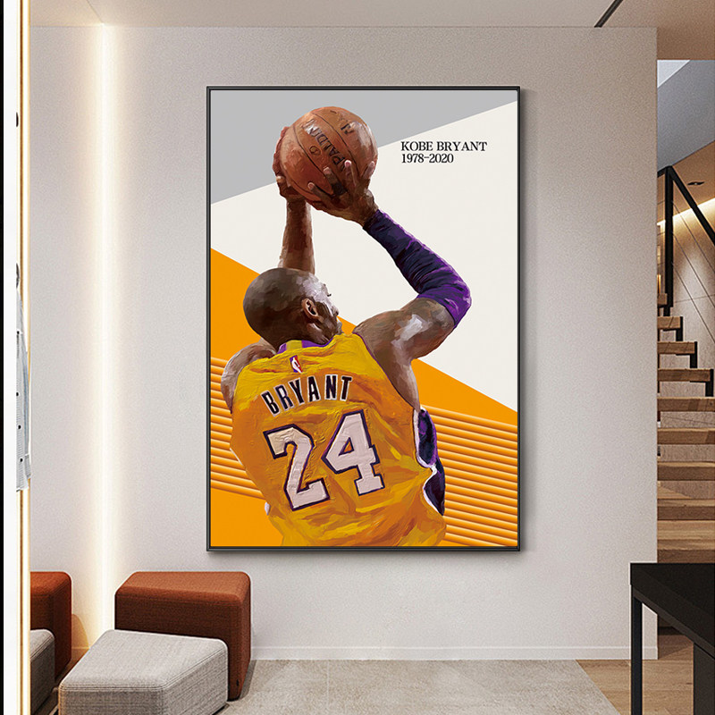 科比投篮钻石画满钻新款人物十字绣卧室手工24号球衣贴钻画5d纪念