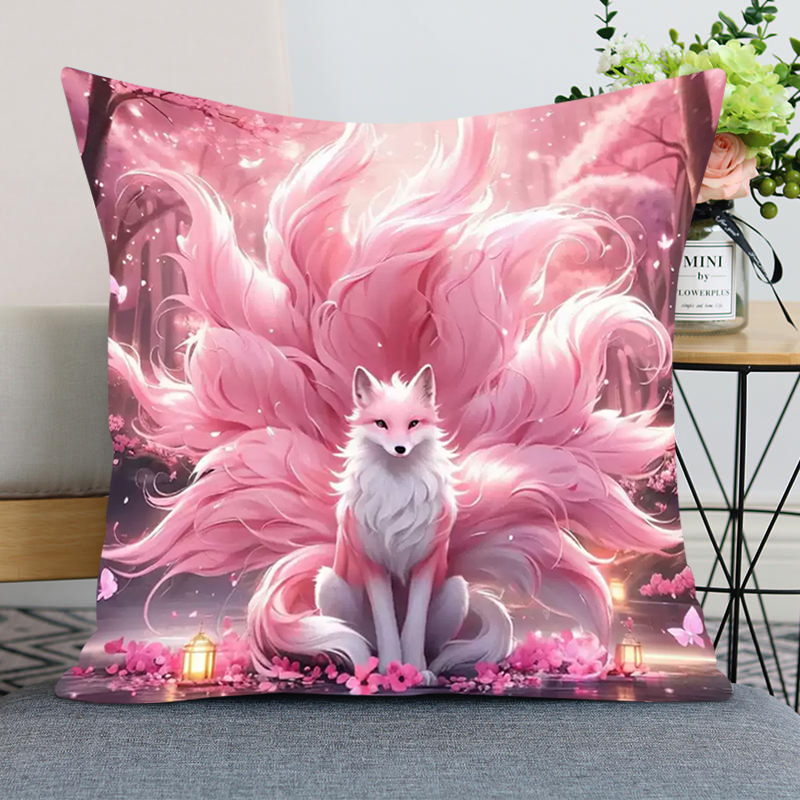 九尾狐抱枕十字绣2025新款线绣手工制作客厅diy满绣靠枕狐狸图案