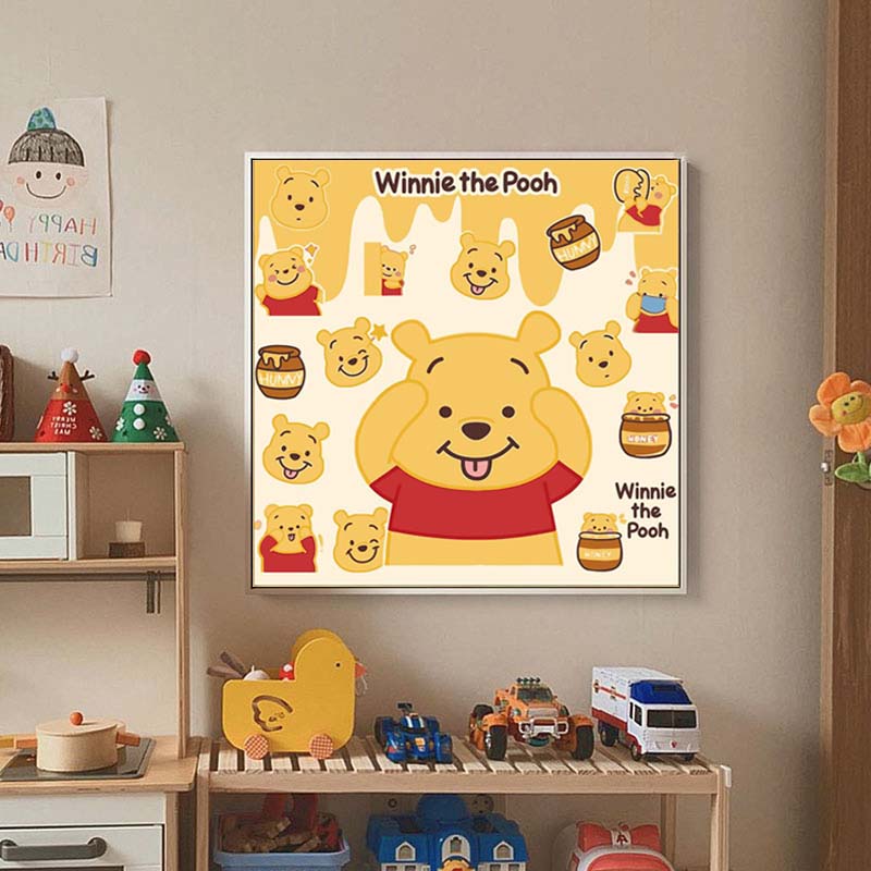 卡通动漫维尼熊钻石画满钻十字绣