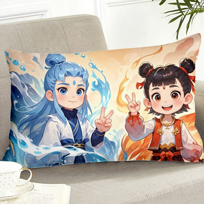 哪吒敖丙卡通刺绣礼物十字绣2025新款线绣抱枕客厅自己秀靠垫枕套