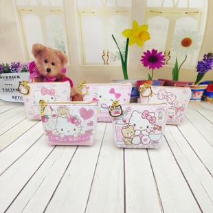 可爱hellokitty卡通女生银行卡硬币迷你零钱包拉链首饰耳机袋 新款