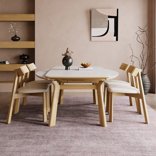 伸缩岩板餐桌厂家直销