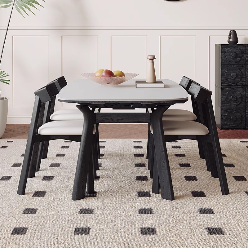 伸缩岩板餐桌方圆两用厂家直销