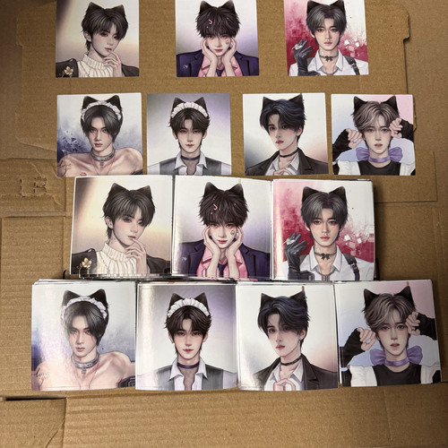 时代少年团新款周边漫改贴纸猫耳系列打包桌面装饰送礼物