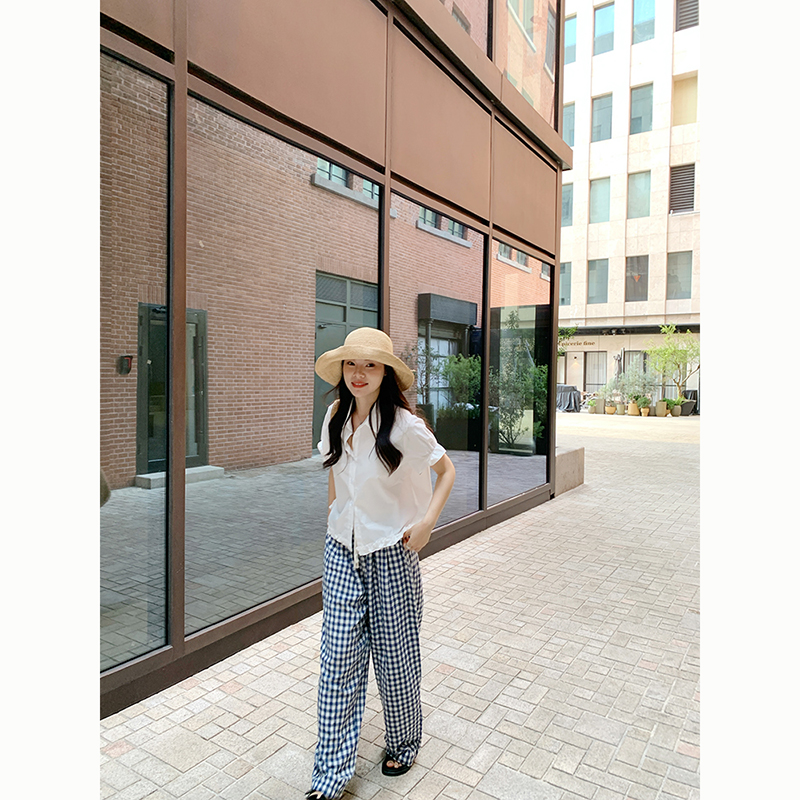 Peanut 花生糖设计感短袖花边衬衫夏季新款韩版小众宽松显瘦上衣