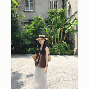 Peanut 花生糖两件套棉质吊带配背心夏季新款小众设计感叠穿T恤