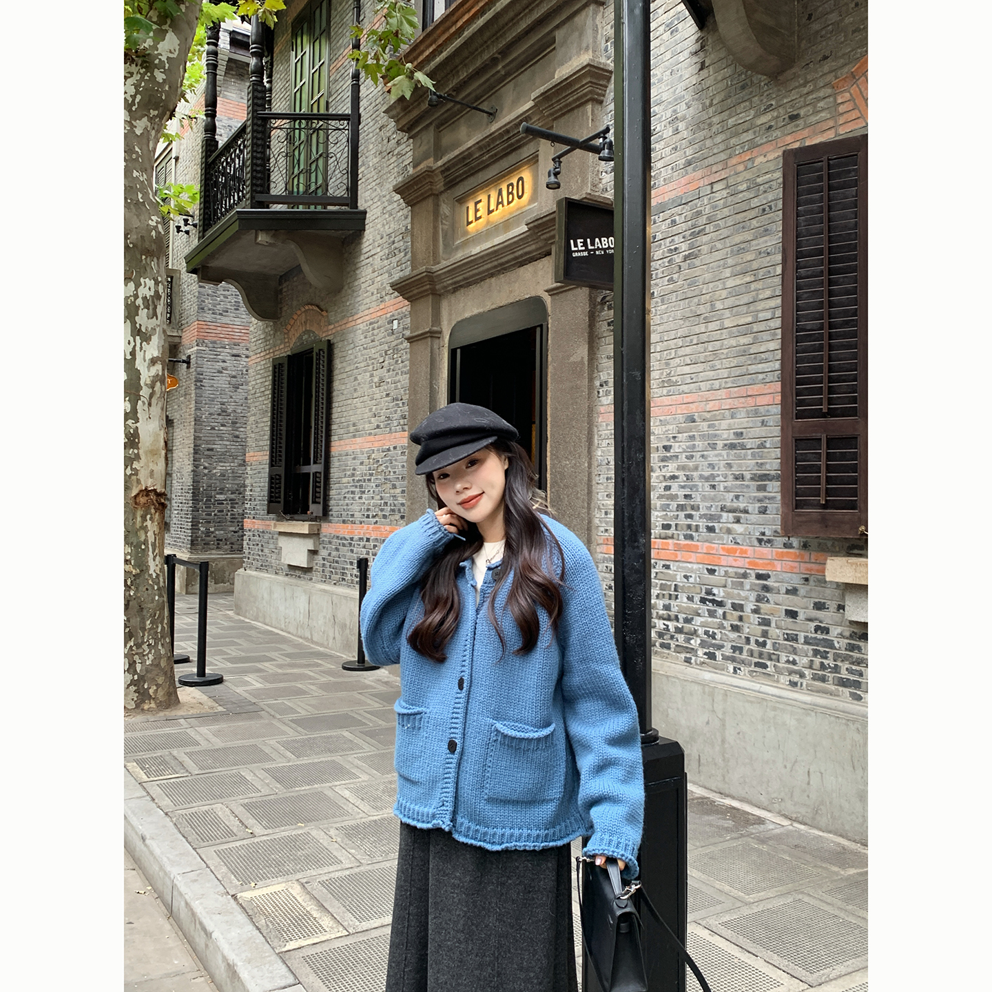 Peanut 花生糖复古粗棒针厚实毛衣开衫秋冬新款宽松小众长袖外套