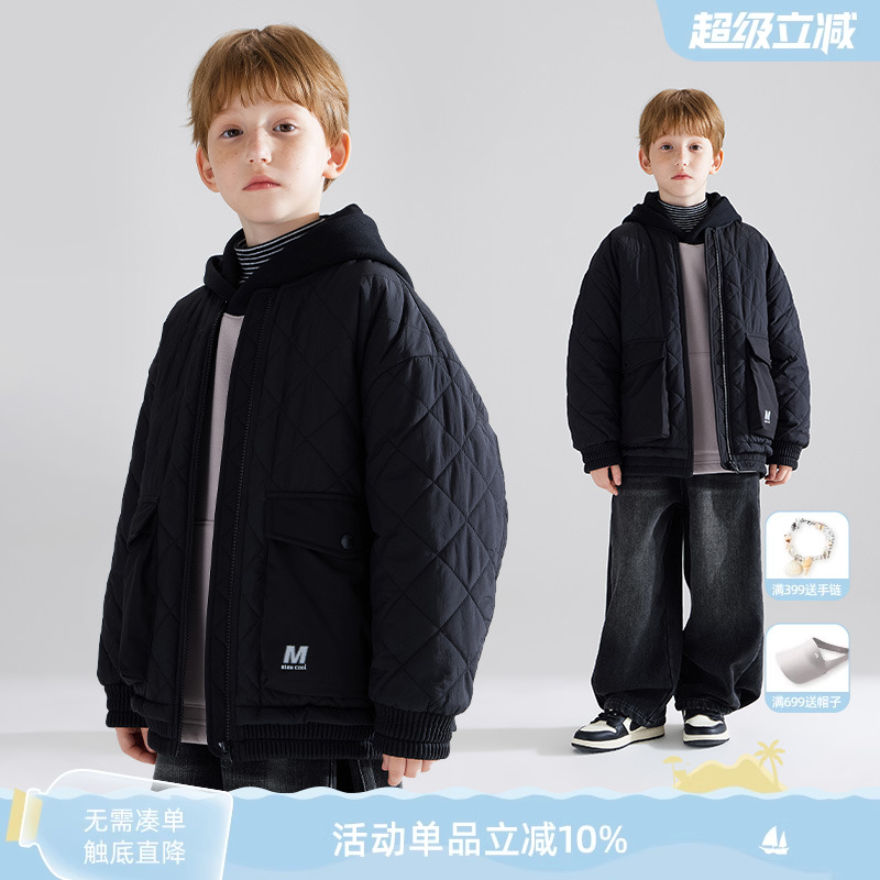 【美式飞行员】棉服复古美式夹克绗棉外套冬季防风保暖加厚男童
