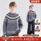 北欧风费尔岛毛衣抗起球男女童25冬新款 MUCMUKN 费尔岛森林
