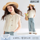 外套女童夏装 提花沙滩度假风马甲无袖 波西米亚椰林 MUCMUKN