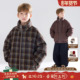 双面穿格子羽绒服90安心绒男女童25冬新款 MUCMUKN 巴恩小狗