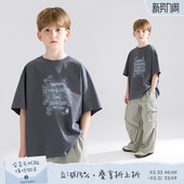 T恤童装 莱赛尔抑菌棉手绘趣味印花短袖 夏 sorona凉感 MUCMUKN