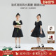 女童黑色泡泡袖 公主裙夏甜美可爱仙女连衣裙法式 中大儿童裙子