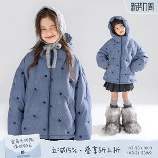 新款 90绒小熊绣花羽绒服百搭外套女童冬季 安心绒 MUCMUKN