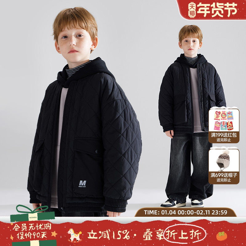 【美式飞行员】棉服复古美式夹克绗棉外套冬季防风保暖加厚男童,童装/婴儿装/亲子装,普通外套,淘宝优惠券,粉丝福利购,淘宝优惠卷