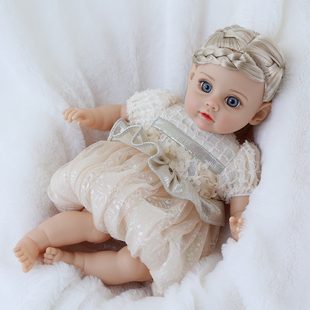 儿童礼物仿真婴儿娃娃可洗澡的娃娃玩具搪胶布身安抚洋娃娃玩偶