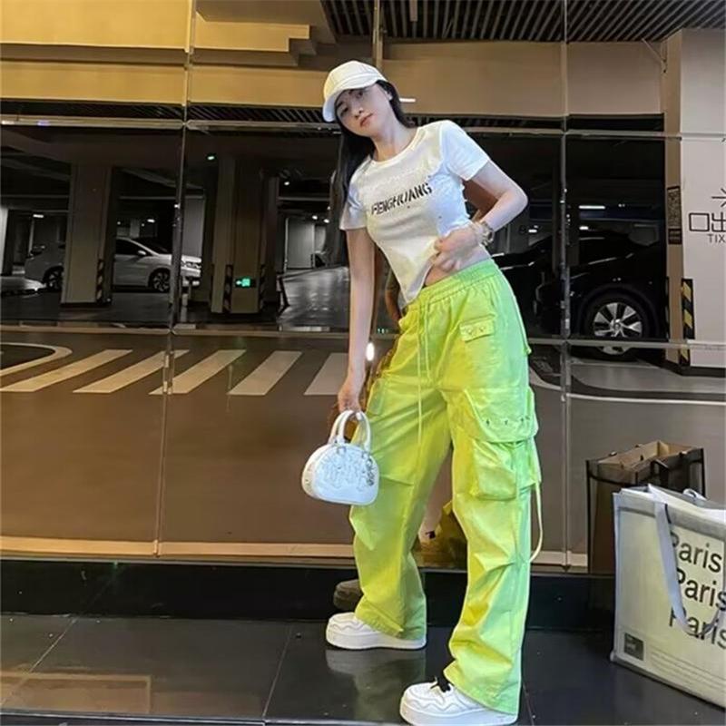 美式设计感辣妹多巴胺工装阔腿裤