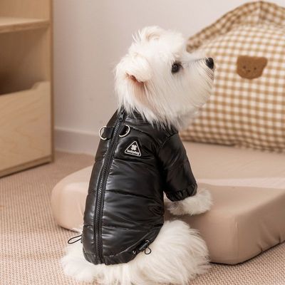 小狗狗羽绒衣秋冬季加厚保暖幸运四叶草两脚棉衣泰迪比熊宠物衣服