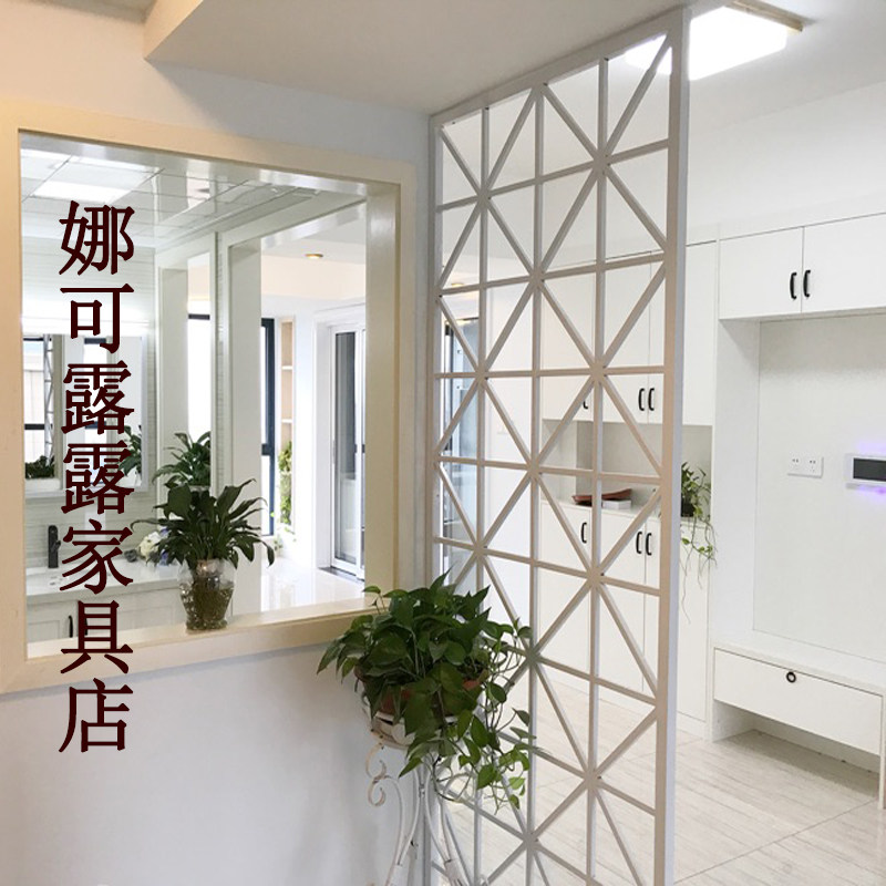 北欧简约家用房间客厅厨房铁艺屏风隔断餐厅服装店入户玄关矮定制