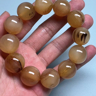 工艺品西藏羊角手串满血血丝盘玩菩提佛珠绕指柔文玩手链男女正圆